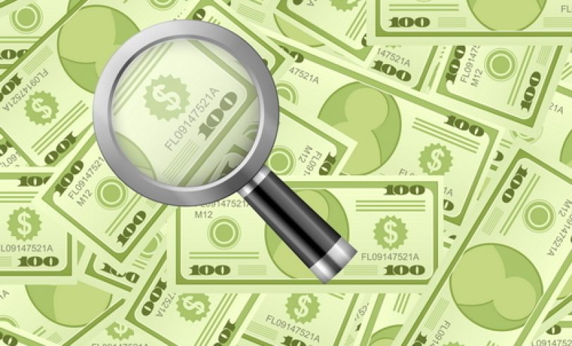 Magnifying glass money