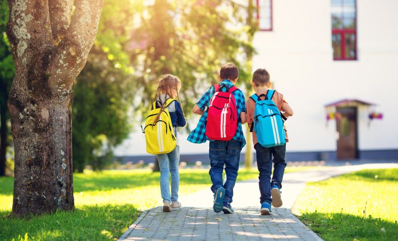 Children walking to school